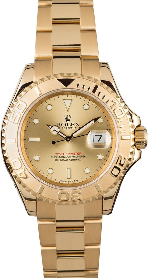 hoow much gold in a rolex yaachmaster|rolex all gold yacht master.